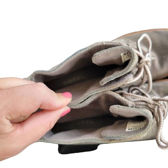 Sorel Toronto Wedge Suede Olive Green Ankle Booties NL2115-245 Women's US 6 - Picture 8 of 12